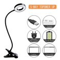 thumbnail image 2 of Lampe de Lecture LED, 9 Réglages Différents pour la Protection des Yeux, Lampe de Lecture Rechargeable par USB, Lampe de Bureau avec Pince de Contrôle Tactile [Noir], 2 of 5