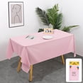 thumbnail image 1 of HHBEAUTY Rectangle Vinyl Tablecloth, Waterproof Spillproof Plastic Backed Table Cloth, Wipe Clean Table Cover for Dining, Buffet Parties and Camping (Pink,54" x 72"), 1 of 7