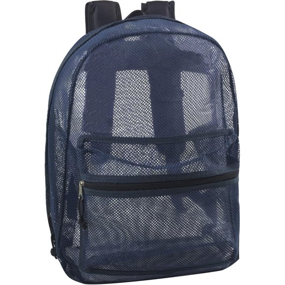 Mesh See Through Backpack, 20L Netted School and Beach Backpack Bag for Kids, Men, and Women