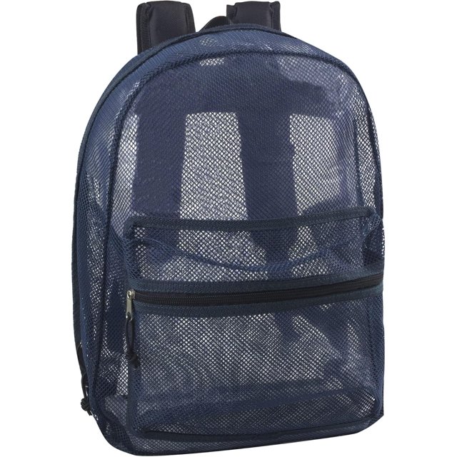 Mesh See Through Backpack, 20L Netted School and Beach Backpack Bag for Kids, Men, and Women