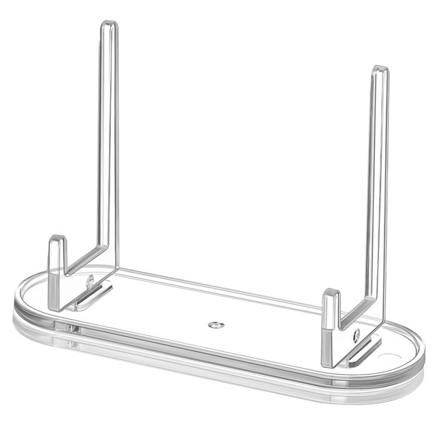 Support d'Exposition en Acrylique Transparent, Chevalet de Bureau pour Cartes Photo, Petit Support d'Exposition pour Ornements, Support Profond Stable et Portable, Support Transparent pour Petit Outil de Décoration d'Exposition sur Bureau Domestique, Transparent