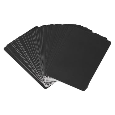 30 Pack Blank Cards, Inkjet Plastic ID Card Printable Business Cards, Waterproof Double Sided Printing Black