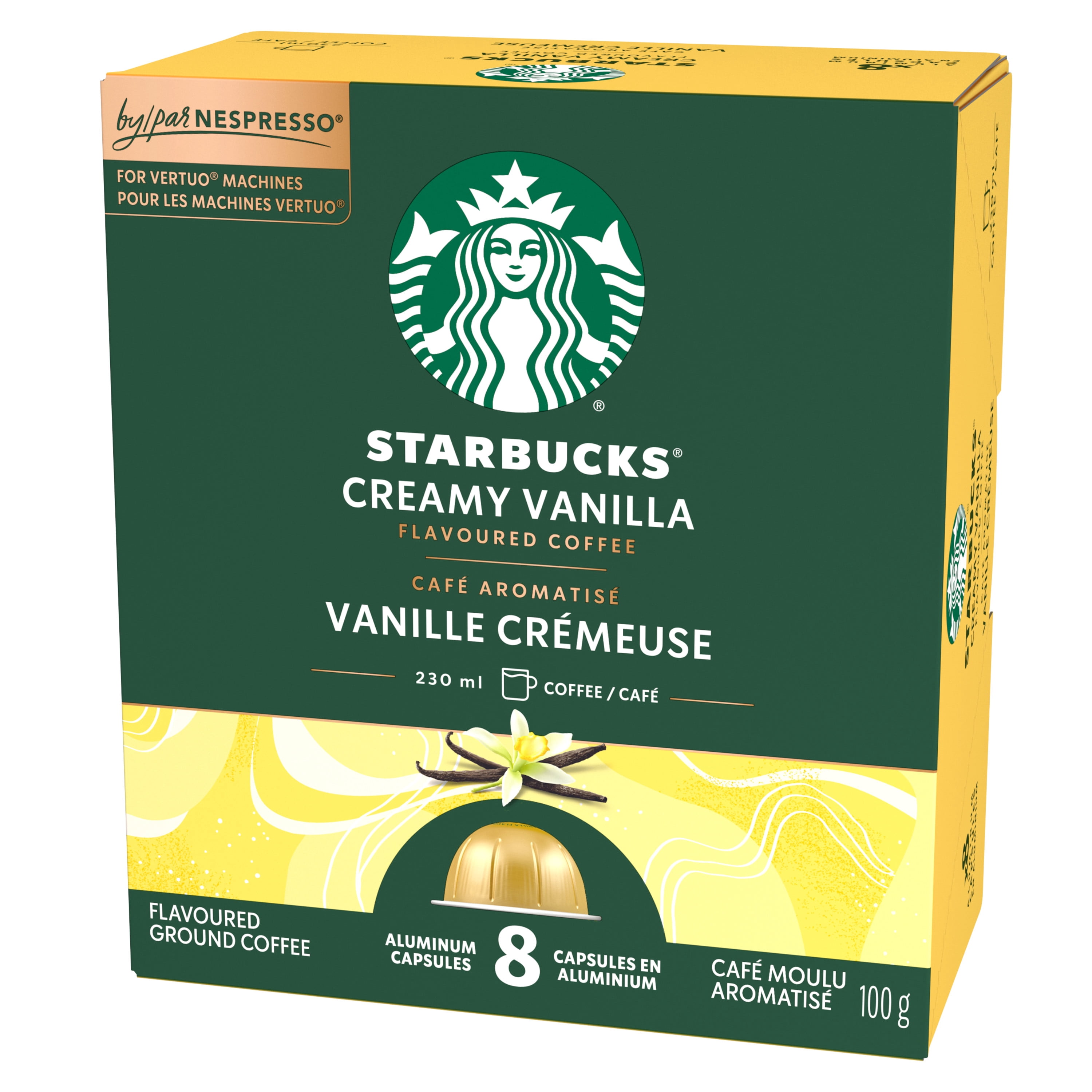 STARBUCKS Creamy Vanilla for NESPRESSO VERTUO, Flavoured Blonde Roast Coffee, Capsules