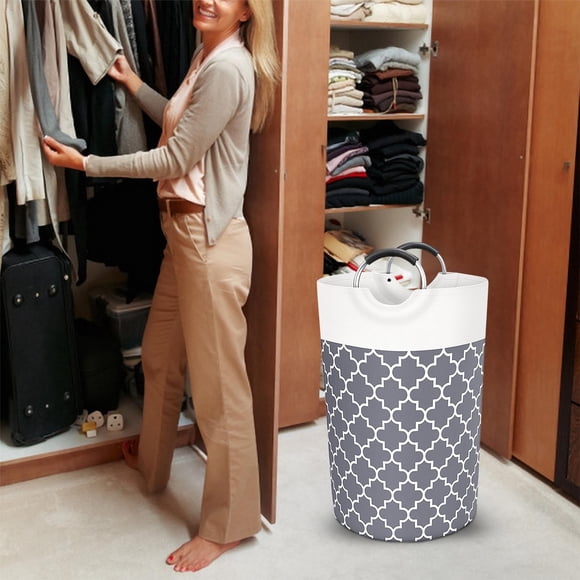 EGNMCR Closet Organizers and Storage, Folding Dirty Cloth Basket Bathroom Large Capacity Fabric Changing And Washing Cloth Storage Bucket Lantern Printing Dirty Cloth Basket a tote
