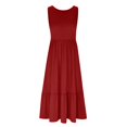 thumbnail image 5 of Robes d'Été pour Femmes 2023 Mode Féminine Col en V Sans Manches Poches Unies Robe Pull Patchwork Robes de Soirée pour Femmes Élégantes Élégantes en Solde, 5 of 5