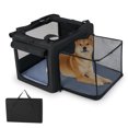 thumbnail image 1 of Gymax Folding Soft Dog Crate Foldable Pet Carrying Bag w/ 2 Openings & Window Soft Mat, 1 of 10