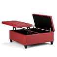 thumbnail image 1 of Allora Storage Coffee Table Ottoman in Crimson Red, 1 of 9