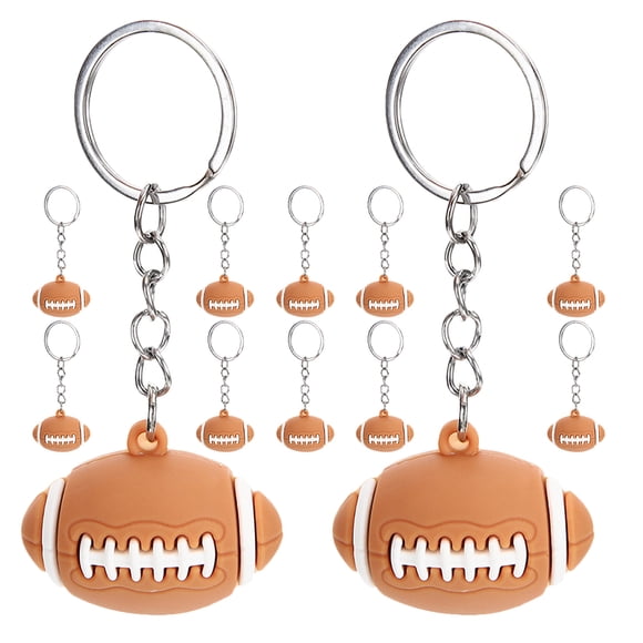 Porte-clés Sportif 12 Pcs Multicolore en Forme de Ballon de Rugby pour Usage Quotidien et Cadeaux