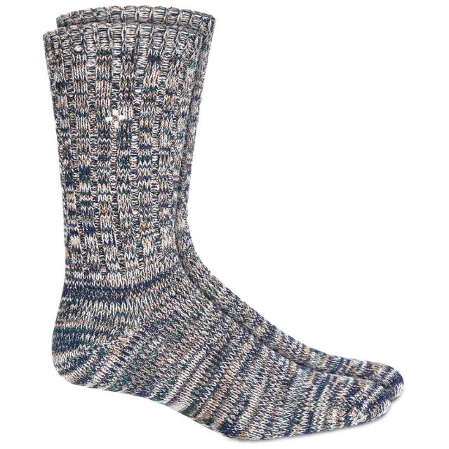 Sun + Stone Men’s Marled Socks, Brownish Green