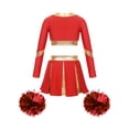 thumbnail image 2 of Sxiwei Kids Girls Cheerleading Uniform Cheer Outfits Metallic Patchwork Competition Performance Costume B01 10, 2 of 5