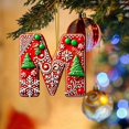 thumbnail image 1 of Hbdhejl 26 Pcs Lettres Rouges Décorations de Sapin de Noël Lettres de Canne de Bonbon avec Motif de Baies Mini Alphabet Ornements Suspendus Fête Maison Sapin de Noël Acrylique 2D, 1 of 4