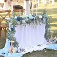 thumbnail image 4 of mmirethe Durable Artificial Flower Table Runner - Good Texture Exquisite Crafted Decoration Wedding White 1Set, 4 of 6