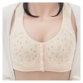 thumbnail image 2 of Sports Bras Women Front Closure Non-Restrictive Fit Bra Plus Size With Wireless No Padding​​ Plus Size Sports Bra Beige 90B, 2 of 3