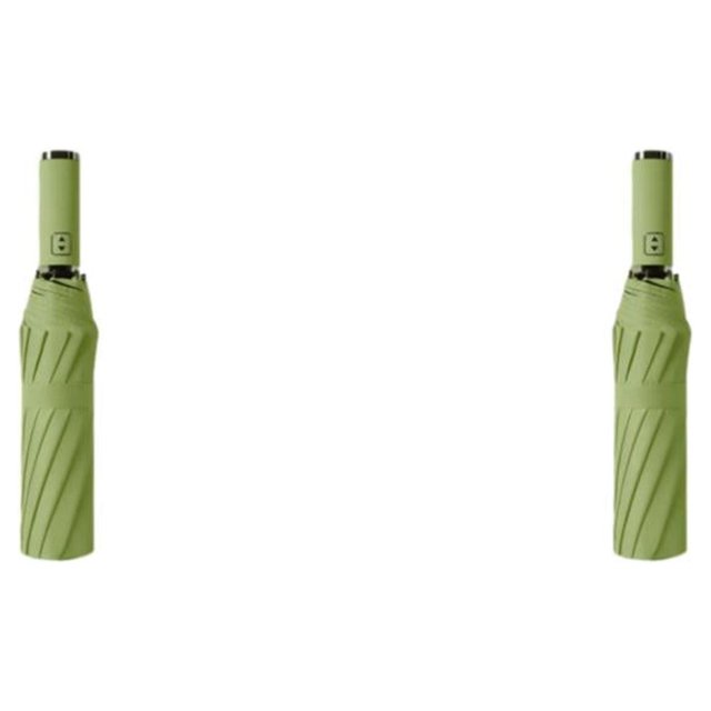 Maytalsory Folding Umbrella Reflective Stripe Umbrellas Waterproof Sunshade for No LED/Green 2Set