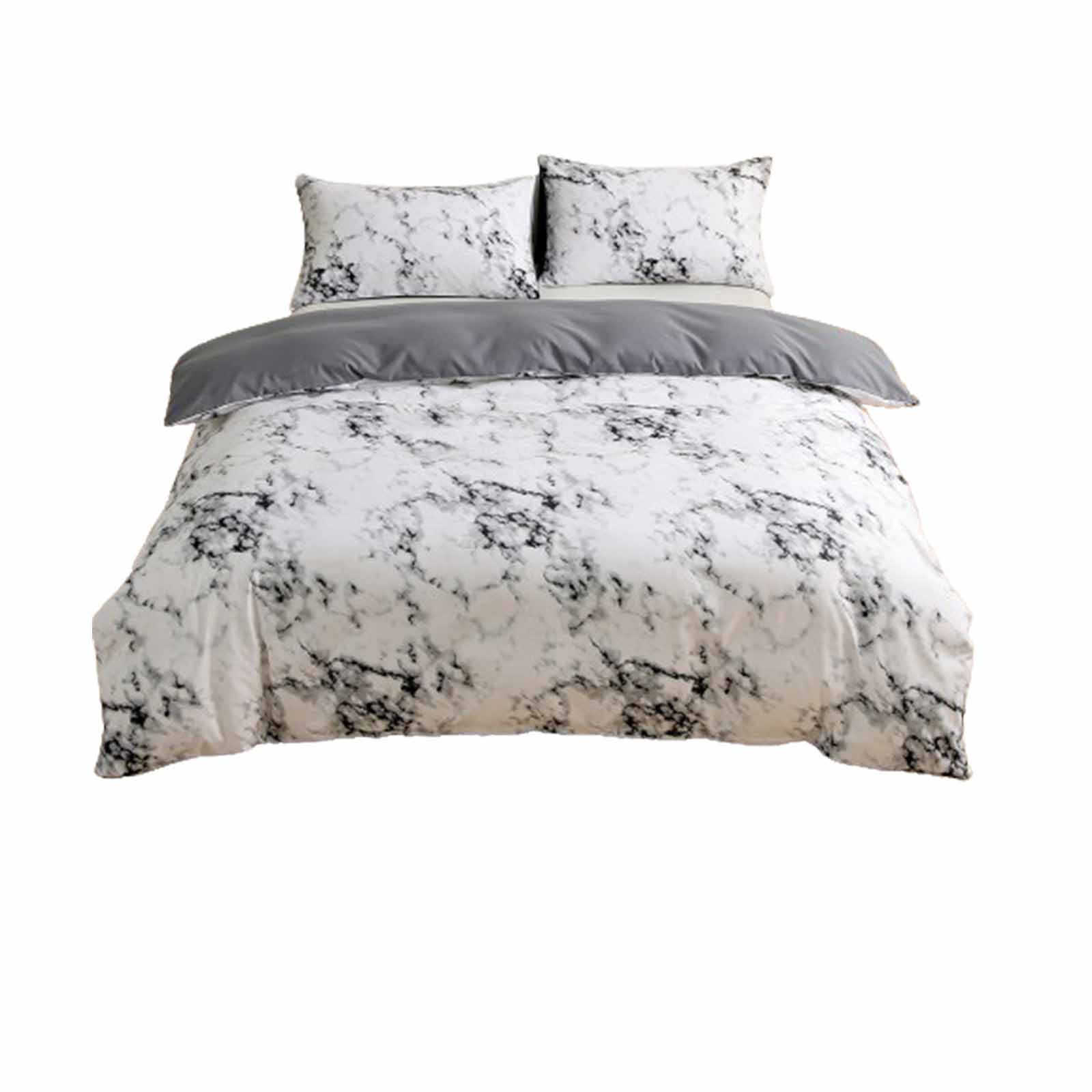 Maplenight Premium 3-Piece Full Bedding Set, Sheet Set, Cooling Bed Sheets for Hot Sleepers - Soft Polyester, Stylish Two-Sided Design, Machine Washable - Perfect Gift for Home Decor Gray