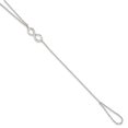 thumbnail image 1 of Bracelet Anneau Attaché Symbole Infini Poli en Argent Sterling 925, 1 of 5
