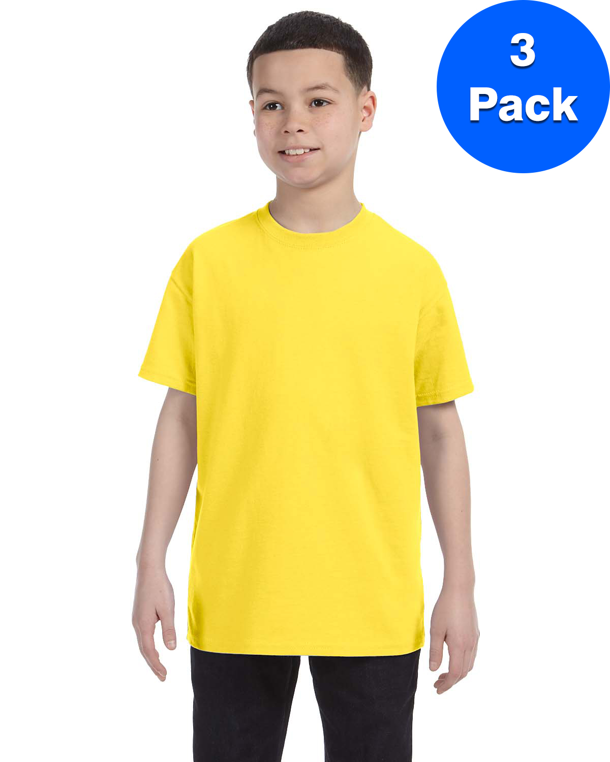 Hanes Youth Authentic-T T-Shirt - 54500 (Pack Of 3)