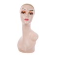 thumbnail image 3 of HILABEE Female Bald Mannequin Head 19inch Stable Base Manikin Display Model for Hats Orange with Shoulder, 3 of 8