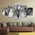 thumbnail image 3 of 5 Panels Withered Tree Painting polyester; Winter wall polyester; Winter on Polyester Grey Background Wall Art Home Decoration for Living Room Bedroom, 3 of 6