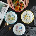 thumbnail image 3 of 1Pc Fruit Bowl Salad Bowl for Kids Ceramic Bowl for Home Tableware (Blue), 3 of 8