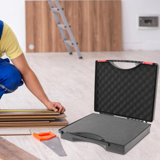 Boîte à Outils pour Instruments avec Mousse, Organisateur de Rangement Universel Multifonction pour Pièces, Antipoussière, Léger, Scellé, Durable, Boîte de Rangement pour l'Extérieur, 400x350x95 mm