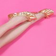 thumbnail image 4 of Women's Portable Ballet Shoes Bow Round Toe Flat Dancing Shoes, 4 of 9