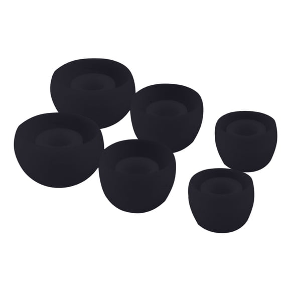 CEHVOMTwsEarbud Bluetooth, Casque d'Écoute Bluetooth pour Adultes, Écouteurs à Réduction de Bruit, Embouts d'Oreille Écouteurs Gels d'Oreille Bouchons d'Oreille la Plupart des Écouteurs Intra-Auriculaires, 3 Paris P/M/G 10/12/14 mm Noir-Blanc