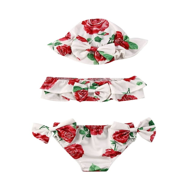 Newborn Girl Summer Bat Swimwear Beach Bikini