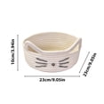 thumbnail image 3 of Cats Ear Cottons Thread Organizer Basket office Household Cosmetics Snacks Sundries Woven Desktop Organizer Box, 3 of 6