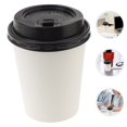 thumbnail image 4 of 50 Pcs Gobelets à Café Jetables Isolation pour Emporter Gobelet en Papier à Double Couche avec Couvercle (8oz 280ml), 4 of 7