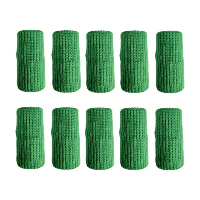 10 Pieces/Set Portable Knuckle Sleeve Left Right Hand Elastic Breathable Knuckles Brace Protector Protective Gloves Sports Gear Green