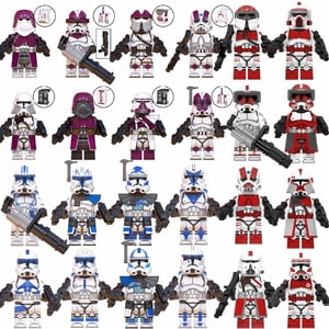 24pcs Galaxy Clone Trooper Minifigure Set, Iconic 1.77-Inch Space Building Block Figures, Ideal Collectibles Gift for Kids and Fans