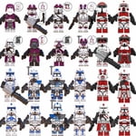 24pcs Galaxy Clone Trooper Minifigure Set, Iconic 1.77-Inch Space Building Block Figures, Ideal Collectibles Gift for Kids and Fans
