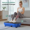 thumbnail image 2 of UPGO Vibration Machine à Plaque d'Exercice, Machine de Drainage Lymphatique, Plateforme de Vibration pour l'Entraînement de Tout le Corps avec 2 Bandes de Résistance pour la Perte de Poids, Tonification et Bien-être - Bleu, 2 of 8