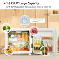 thumbnail image 3 of Costway Réfrigérateur Compact de 1,6 Pied Cube Porte Réversible Mini-Frigo Blanc, 3 of 10