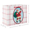 thumbnail image 3 of Hallmark Medium Horizontal Christmas Gift Bag (Santa on Red Plaid), 3 of 4