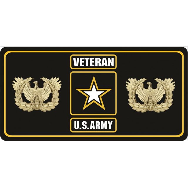 U.S. Army Veteran Warrant Officer Photo License Plate