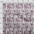 thumbnail image 2 of oneOone Cotton Poplin Fabric Leaves & Floral Ikat Print Fabric BTY 42 Inch Wide, 2 of 4
