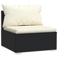 thumbnail image 3 of vidaXL 9 Piece Garden Lounge Set with Cushions Poly Rattan Black, 3 of 5