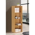 thumbnail image 2 of Pemberly Row Four Shelf Multi-Purpose Wooden Bookcase in Beige Finish, 2 of 5