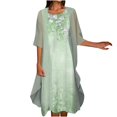 thumbnail image 2 of JUNWELL Robes pour Mère de la Mariée Ensemble Deux Pièces pour Femmes Robe Midi à Imprimé Floral avec Cardigan en Mousseline de Soie Formelle de Fête Sans Manches Grande Taille Robes d'Invitée de Mariage pour Femmes 2024 Tenue de Villégiature, 2 of 8