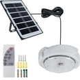 thumbnail image 3 of 54/96/136LED Solar Ceiling light Smart Indoor Solar Pendant Light with Remote Control 6500K Adjustable Brightness Timing Function IP65 Waterproof Solar Shed Lamp for Shed Porch Garage Gar, 3 of 10