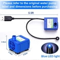 thumbnail image 3 of Pet Fountain Pump Upgraded Cat Water Motor Replacement Cat Dog Water Fountain Dispenser with Intelligent Auto Power Off, 3 of 7