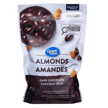 Great Value Dark Chocolate Almonds, Kosher, Made in Canada, 340 g