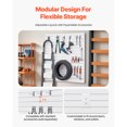 thumbnail image 4 of KFFKFF Slat Wall Paneling, 4 x 4 ft, PVC Garage Slatwall with Modular Design, White Slat Wall Easy-to-Install Adjustable Slatwall Panel with Coupling Structure & DIY Cutting, 4 of 9