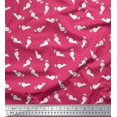 thumbnail image 1 of Soimoi Viscose Chiffon Fabric Floral & Cat Animal Decor Fabric Printed Yard 42 Inch Wide, 1 of 3