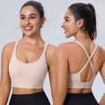 thumbnail image 2 of Plebaso Womens Sports Bras Padded Seamless Yoga Bras Stretch Full Coverage Everyday Workout Running Bras, 2 of 7