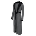 thumbnail image 4 of Intimates Men's Winter Plush Lengthened Shawl Bathrobe Home Clothes Long Sleeved Robe Coat L, 4 of 5