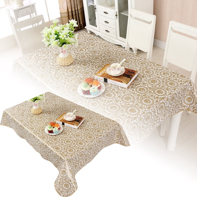 PEVA Film Composite Tablecloth Round Rectangular TV Cabinet Mat Square Coffee Table Cover Protector