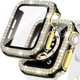 thumbnail image 1 of LEIXIUER for Apple Watch case 45mm with Tempered Glass Screen Protector for iwatch Series 7, Bling Crystal Diamond Rhinestone Bumper Full Cover Protective Case Women Girls 45mm, 1 of 6